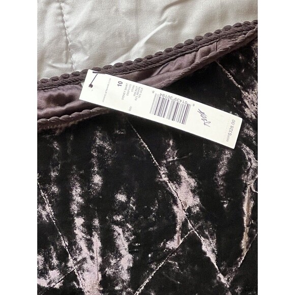 Elie Tahari Sydney Skirt 10 Walnut Rayon Silk Blend NWT Lined Zip Velvet Sheer - Picture 14 of 14